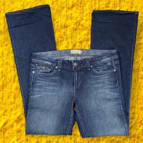 Paige Pico Women's Jeans Size 31 Premium Denim Bootcut Mid-rise Medium Wash - Picture 2 of 8
